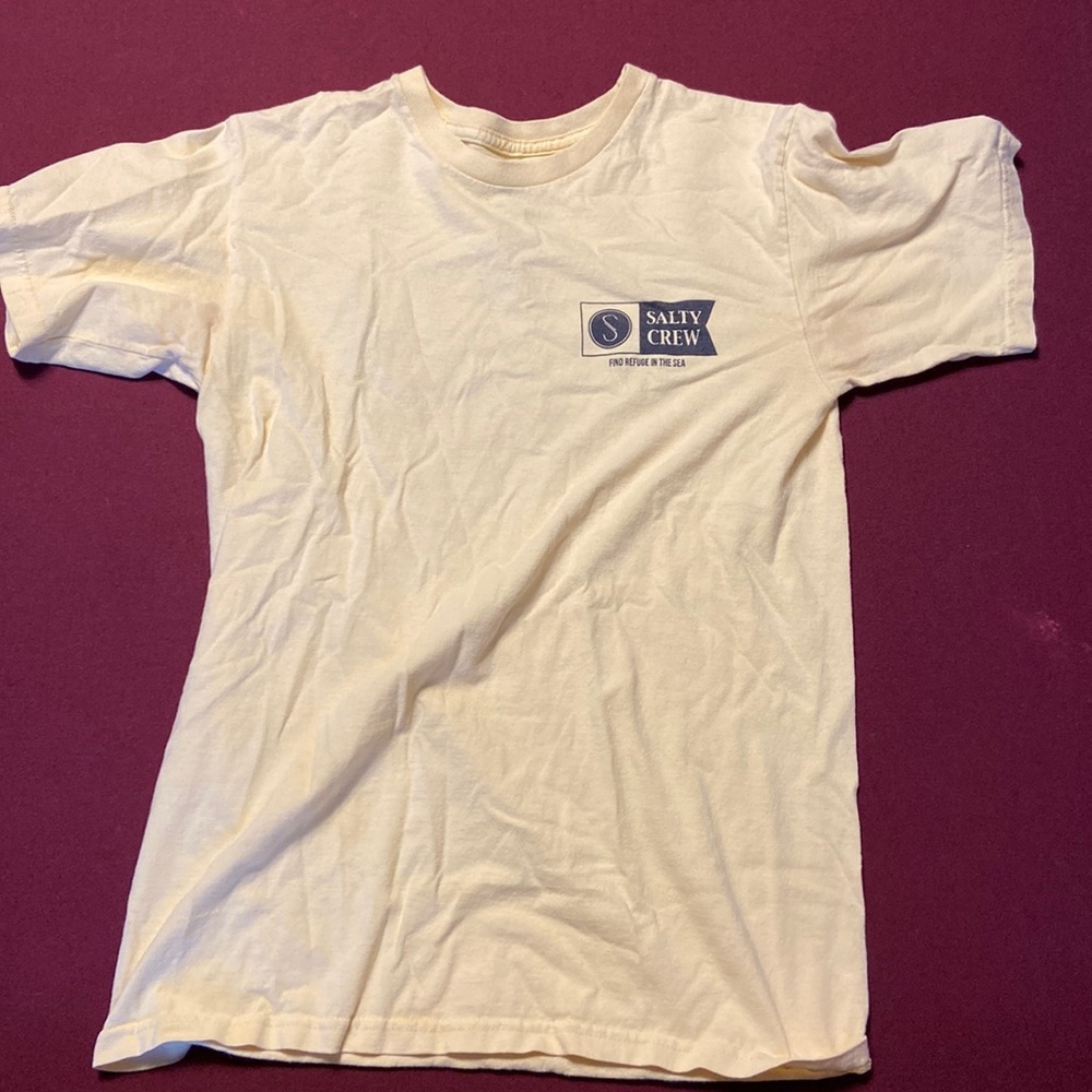 Salty crew t shirt. Boys small. Yellow